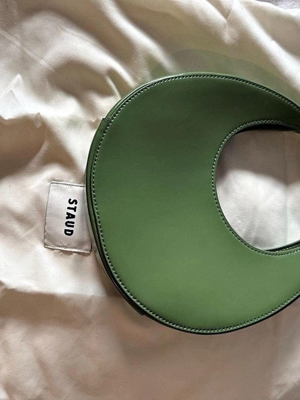 STAUD Mini Moon Bag Shoulder Bag in Green